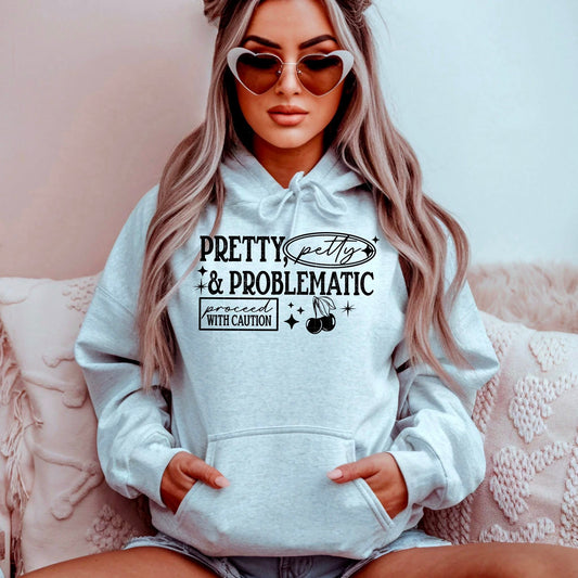 Pretty Petty Problematic Single Color Black-Ready to Press Transfer