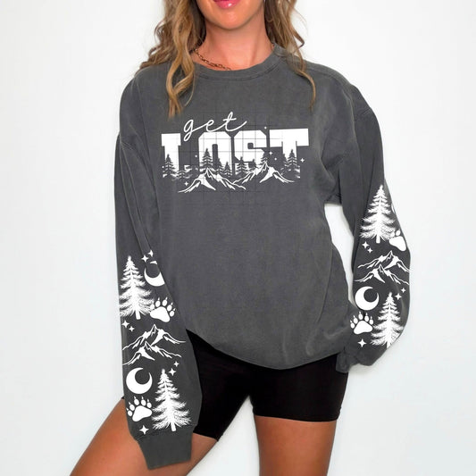 Get Lost Single Color White-Ready to Press Transfer