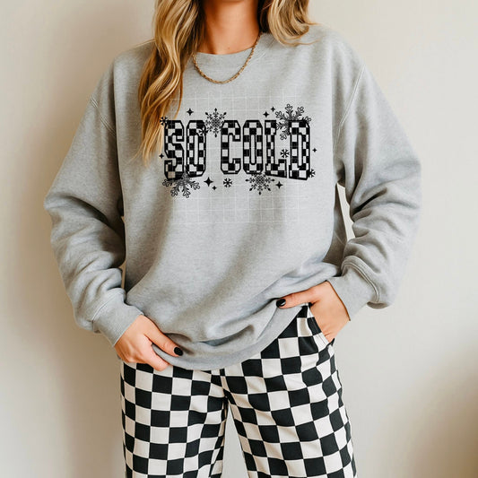 So Cold Checker Single Color Black-Ready to Press Transfer