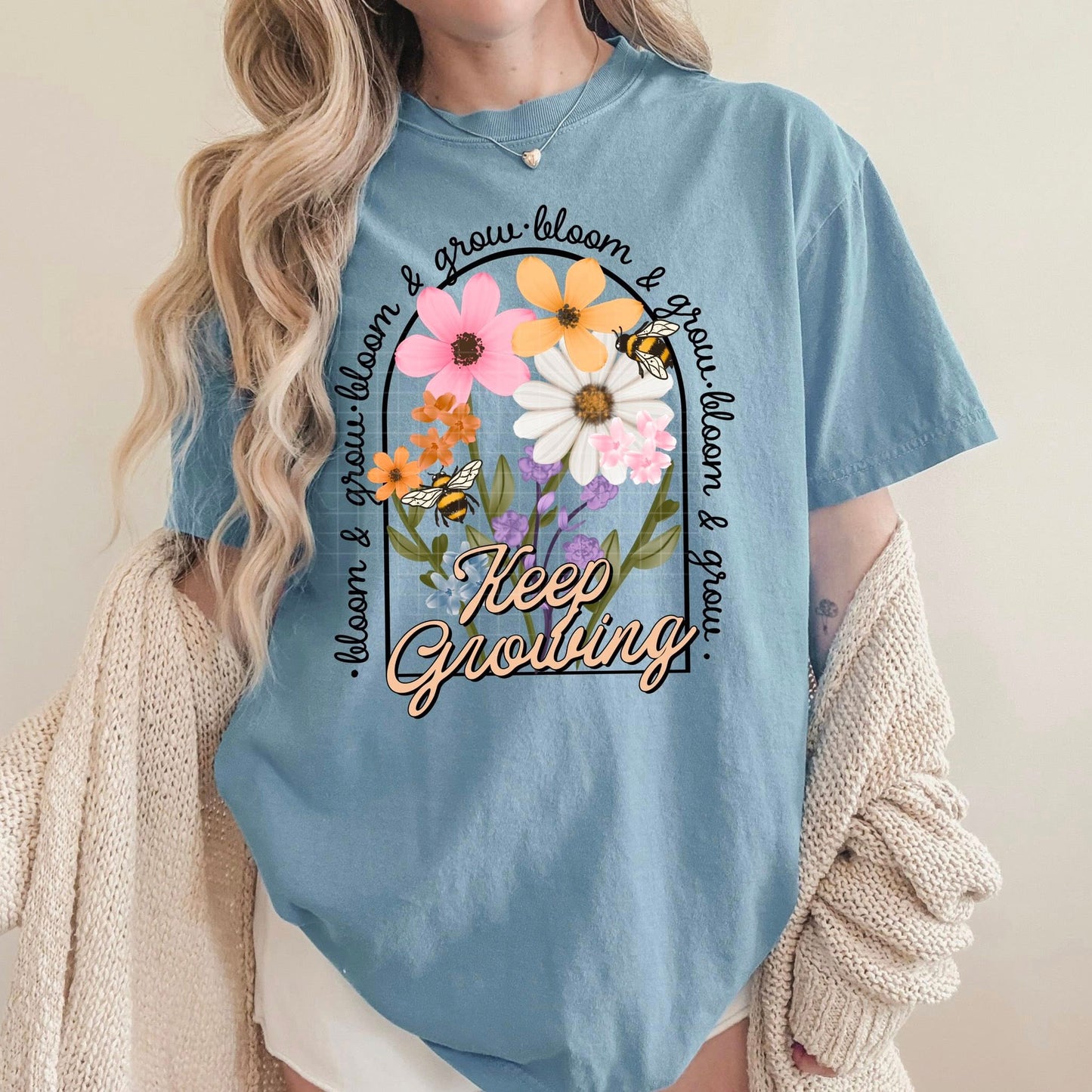 Keep Going Florals-Ready to Press Transfer