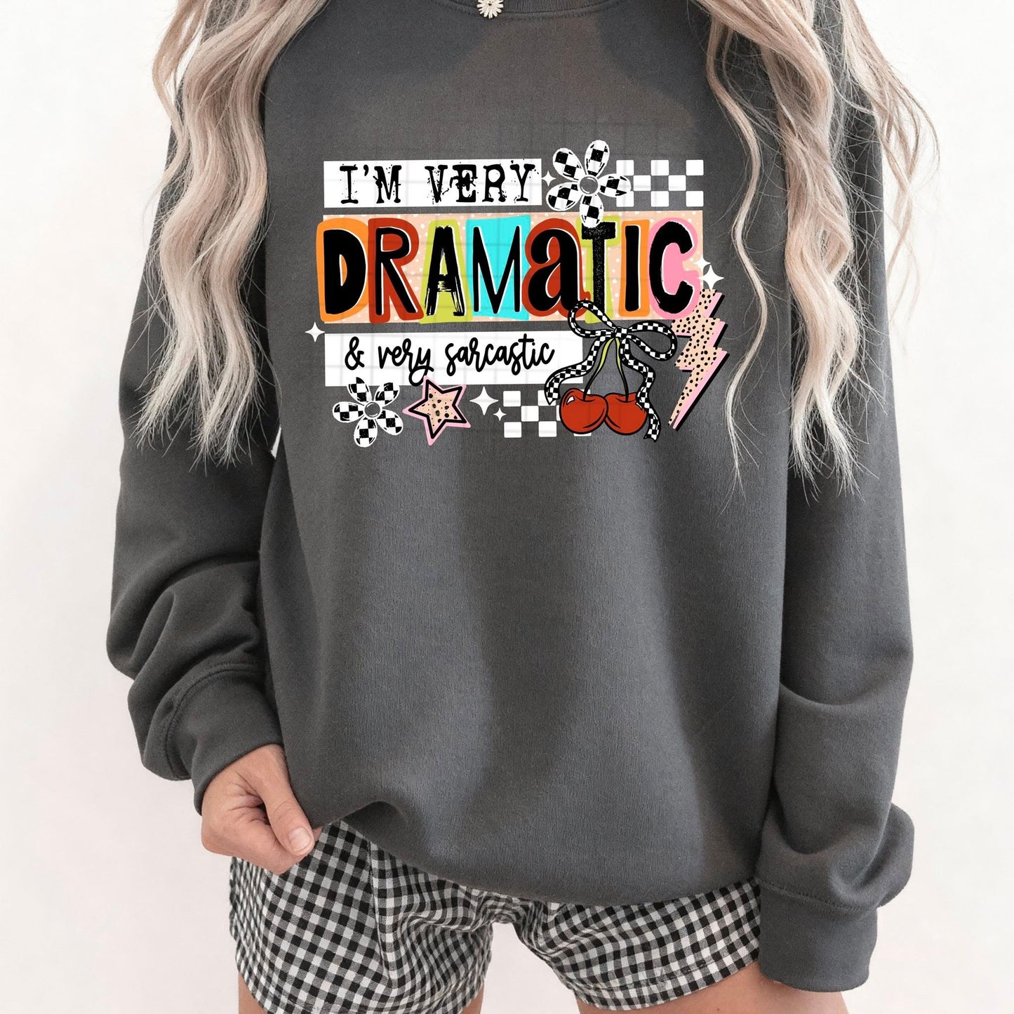 I'm Very Dramatic White-Ready to Press Transfer