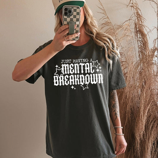 Mental Breakdown White-Ready to Press Transfer