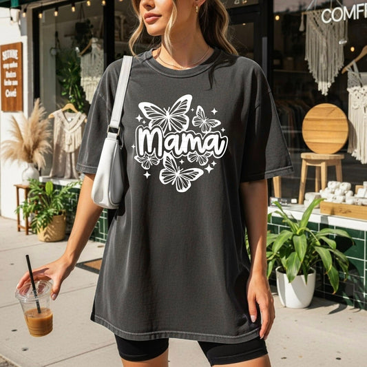 Mama Butterflies White-Ready to Press Transfer