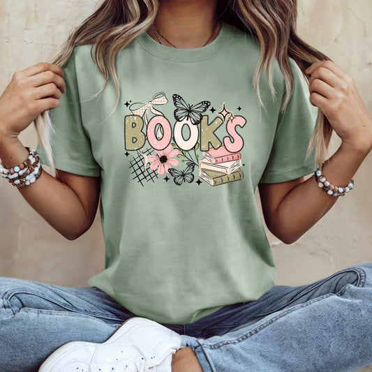 Green and Pink Books-Ready to Press Transfer