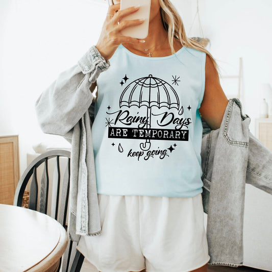 Rainy Days Single Color Black-Ready to Press Transfer