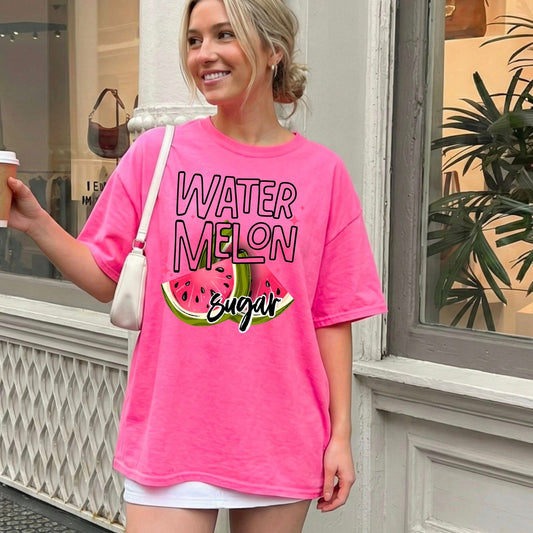Watermelon Sugar Black-Ready to Press Transfer