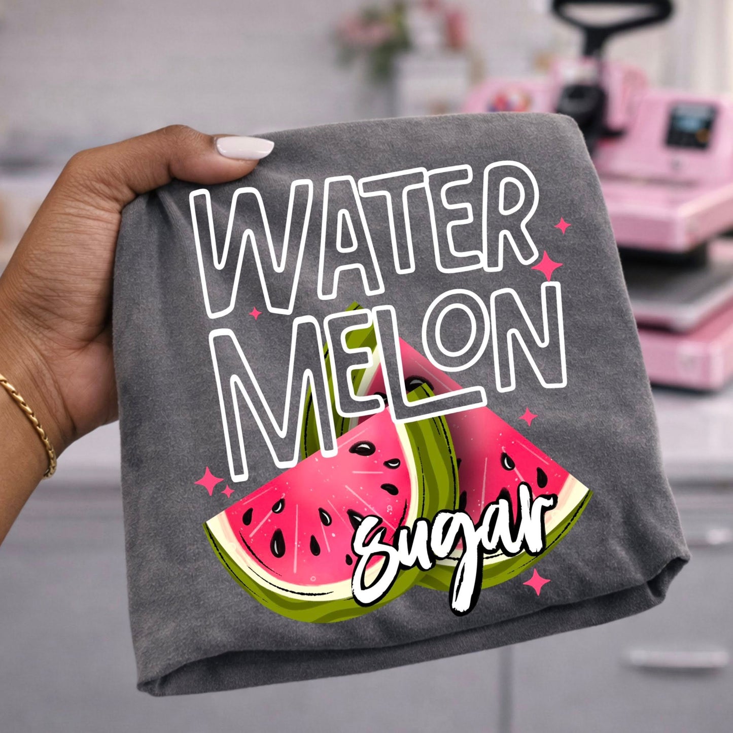 Watermelon Sugar White-Ready to Press Transfer