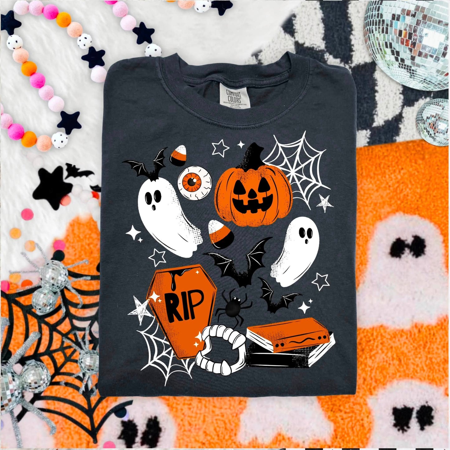 Orange Spooky Collage-Ready to Press Transfer