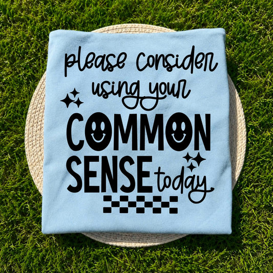 Common Sense Single Color Black-Ready to Press Transfer