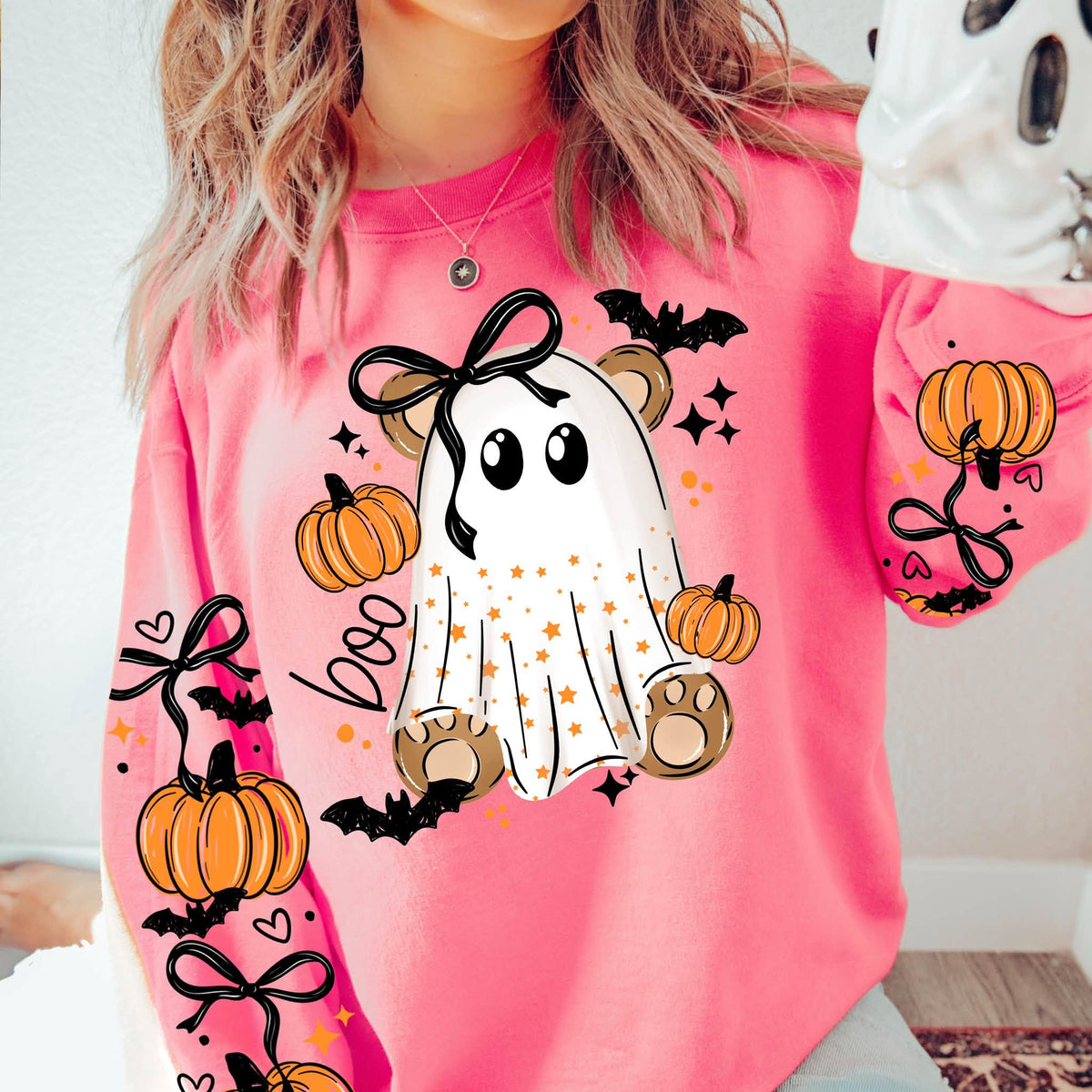 Boo Ghost Bear-Ready to Press Transfer