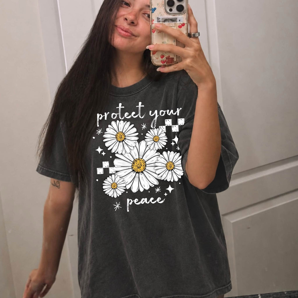 Protect Your Peace White-Ready to Press Transfer