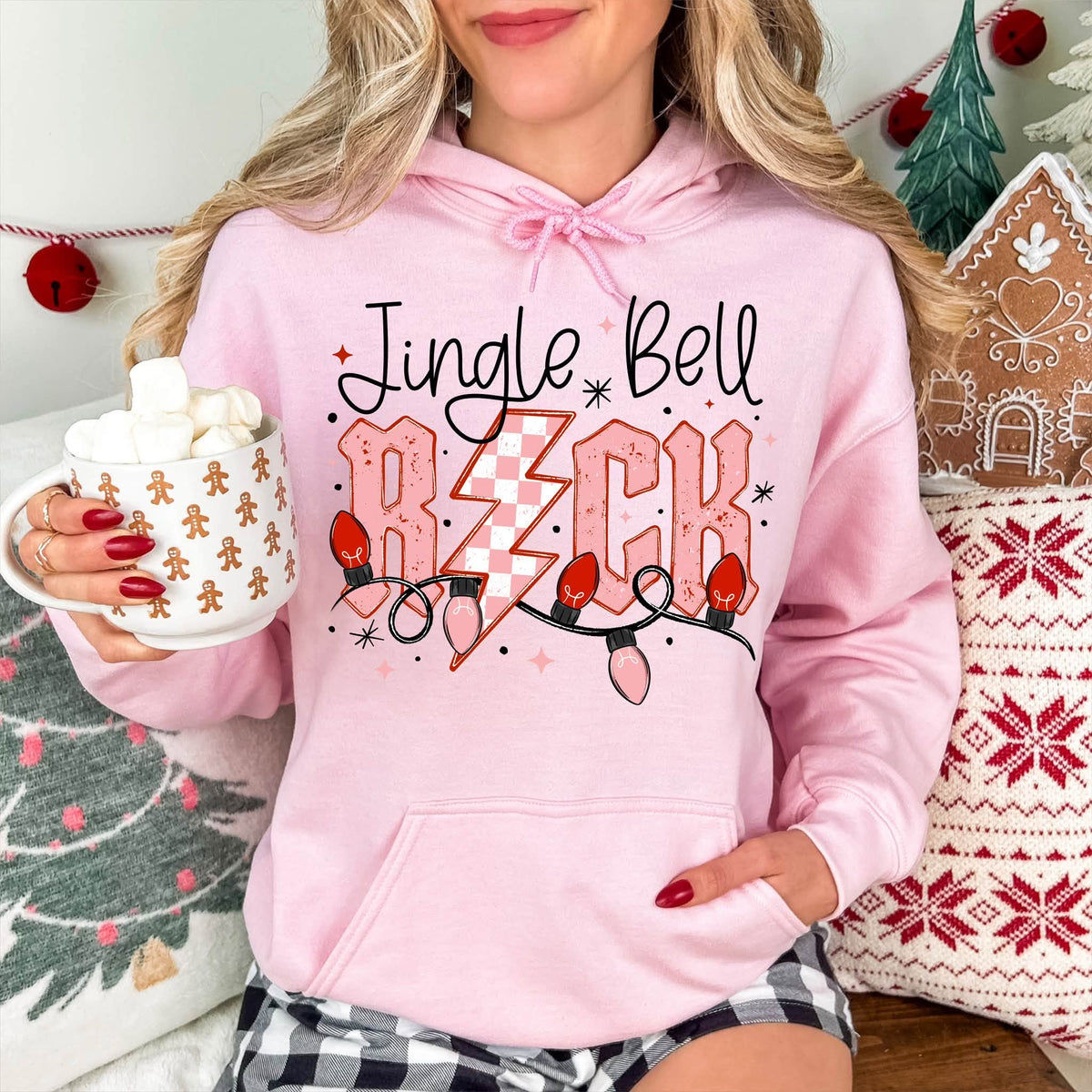 Jingle Bell Rock Pink Red-Ready to Press Transfer