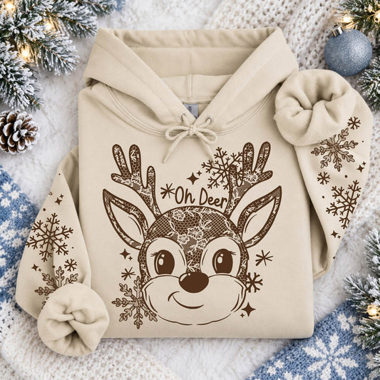 Oh Deer Single Color Brown-Ready to Press Transfer