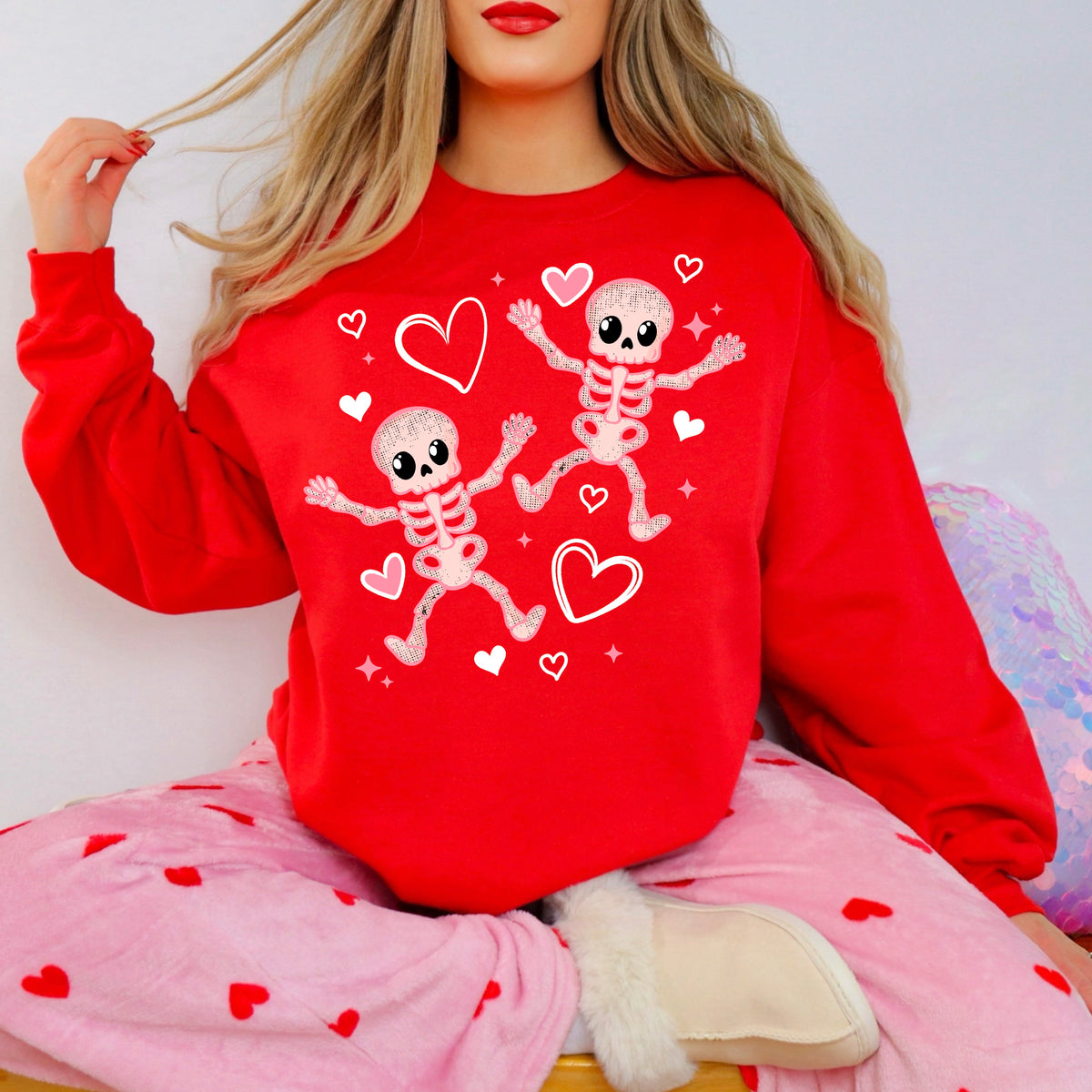 Skellie Hearts-Ready to Press Transfer
