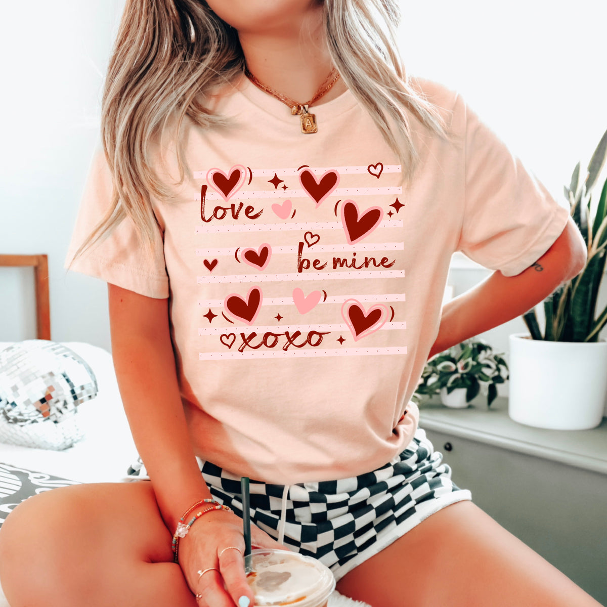 Xoxo Love Be Mine Stripes-Ready to Press Transfer