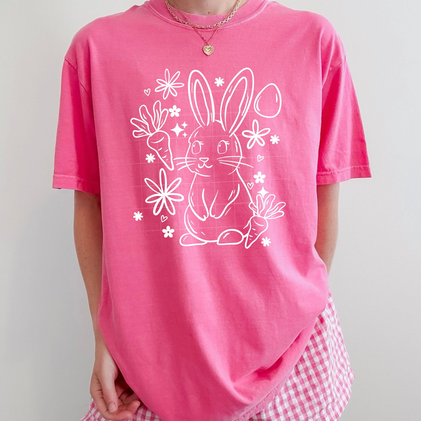 Bunny Single Color White-Ready to Press Transfer