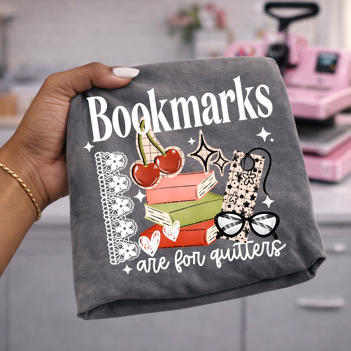 Bookmarks Quitters White-Ready to Press Transfer