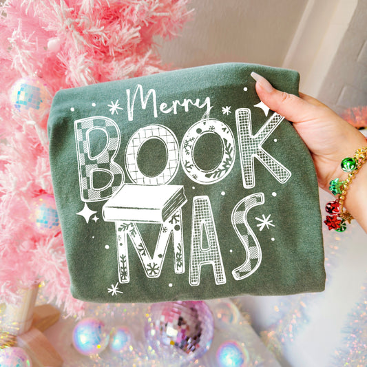 Merry Bookmas White-Ready to Press Transfer