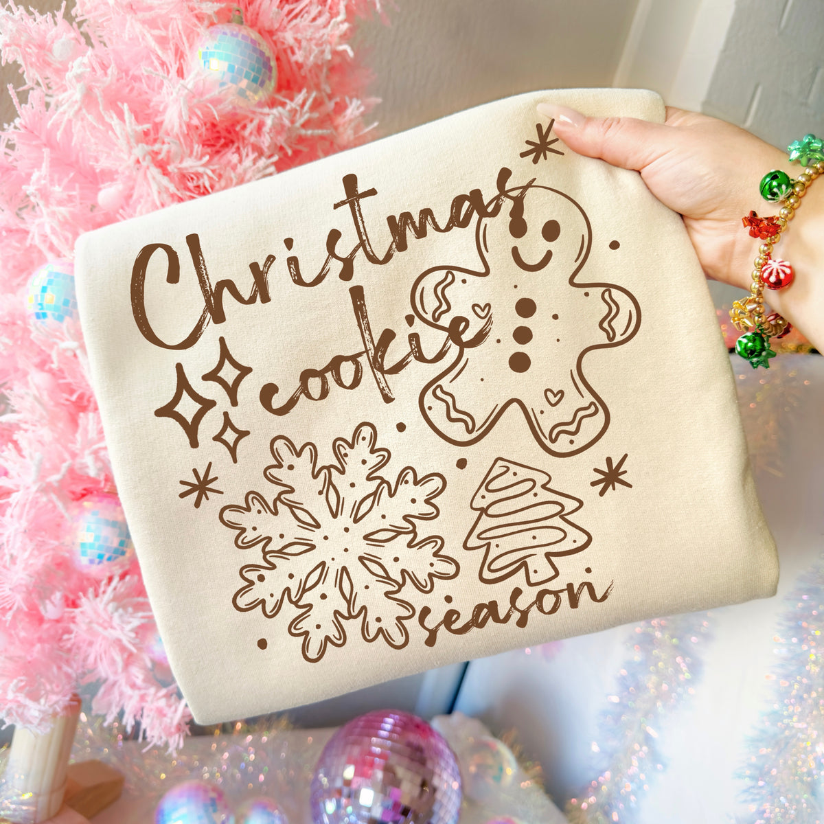Christmas Cookie Season Brown-Ready to Press Transfer