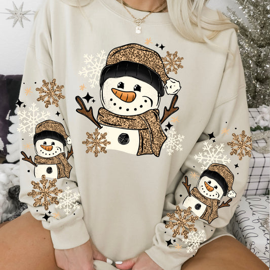 Leopard Snowman-Ready to Press Transfer