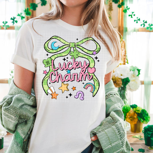 Lucky Charm Bow-Ready to Press Transfer
