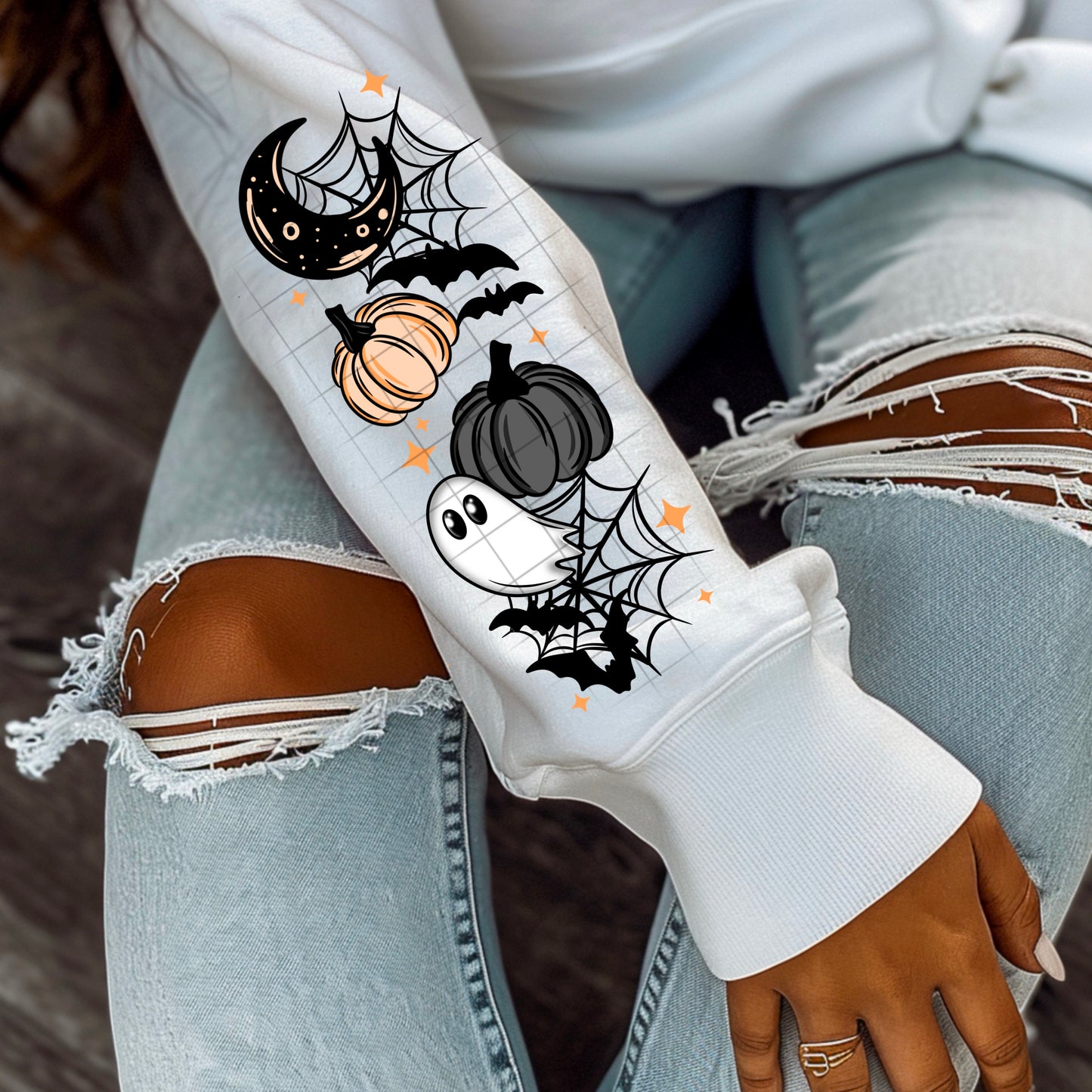 Boo Haunted House Sleeve-Ready to Press Transfer