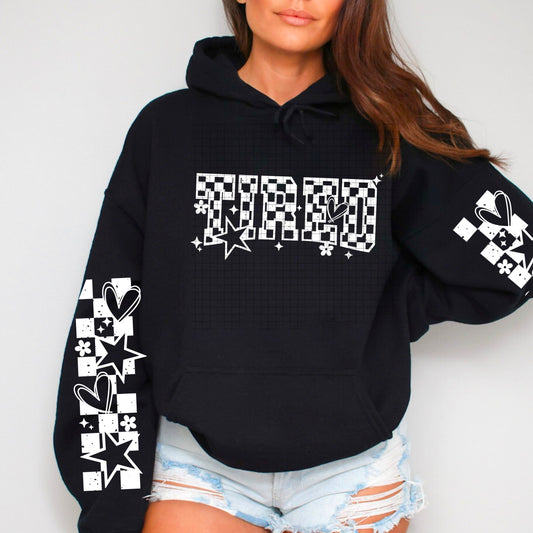 Tired single color white checker-Ready to Press Transfer