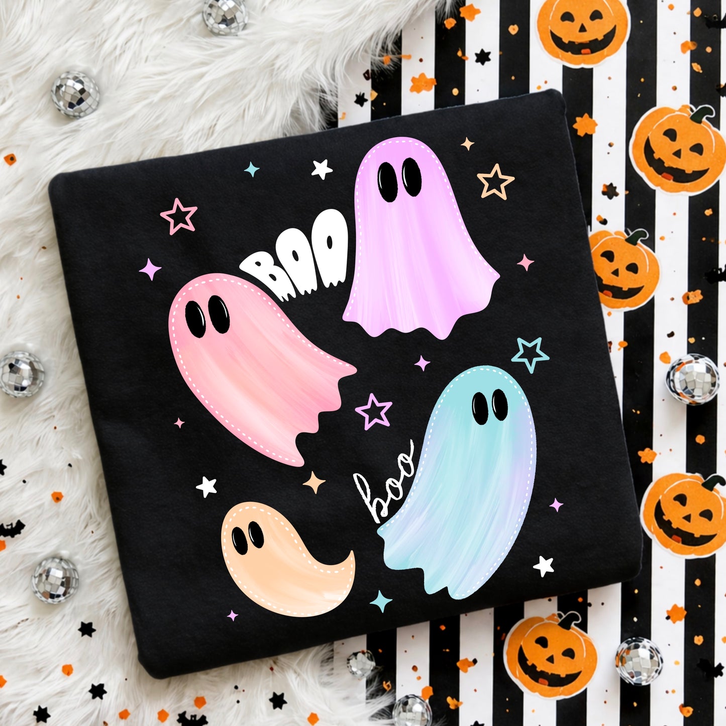 Boo Pastel Ghosts-Ready to Press Transfer