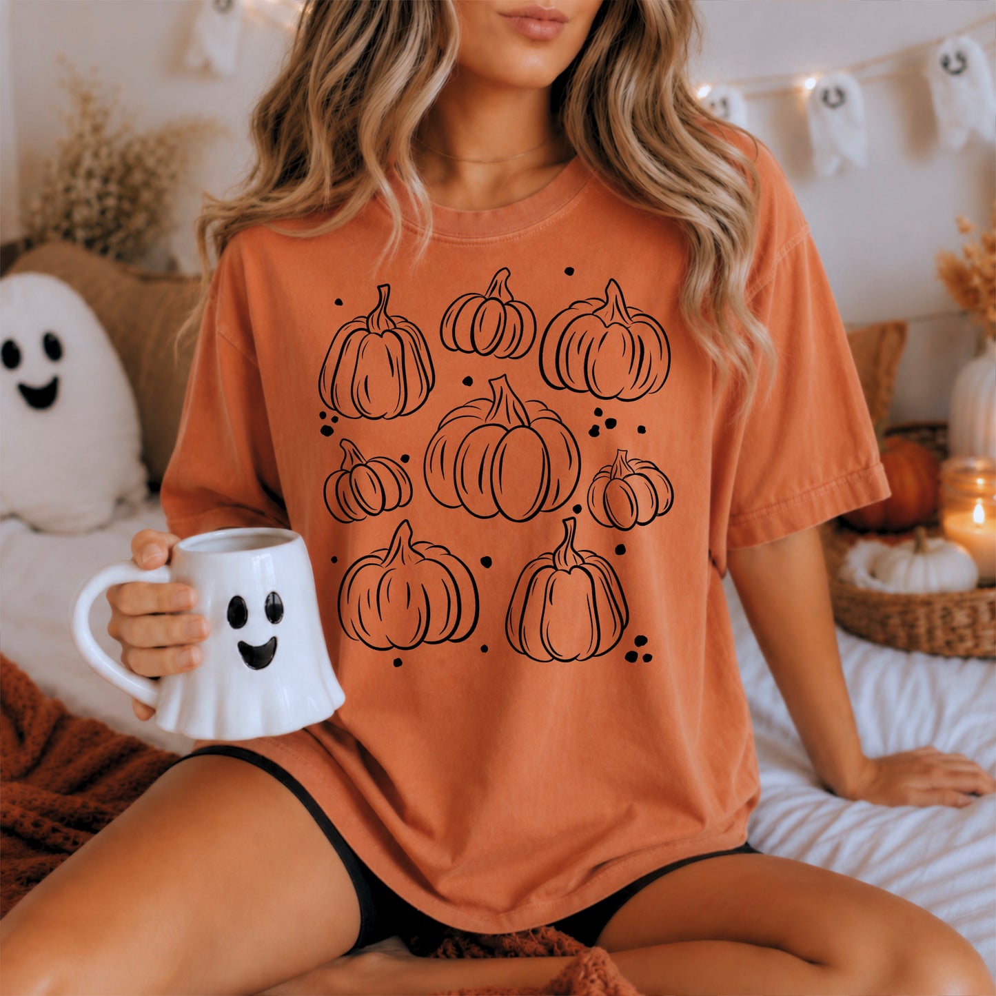 Pumpkins single color black-Ready to Press Transfer