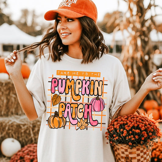 Take Me to the Pumpkin Patch Plaid-Ready to Press Transfer