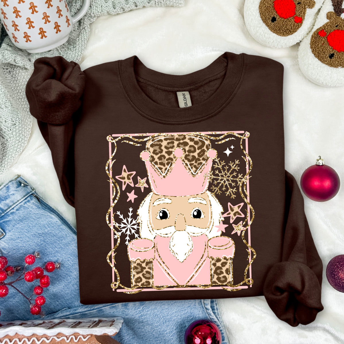 Pink and Leopard Nutcracker-Ready to Press Transfer