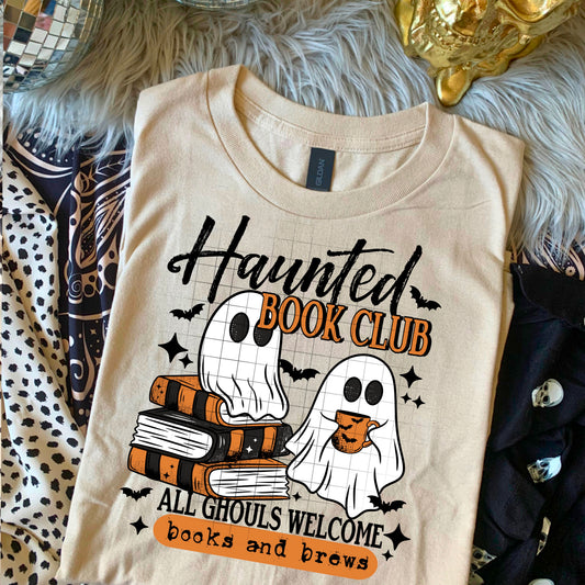 Haunted Book Club Black Words-Ready to Press Transfer