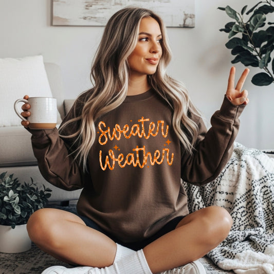 Sweater Weather checker-Ready to Press Transfer