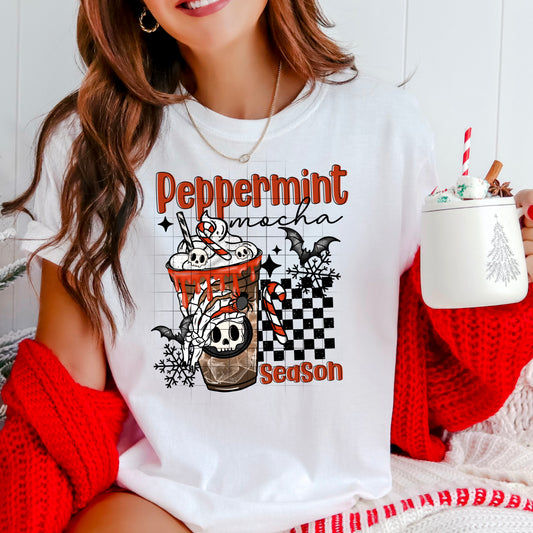 Peppermint Mocha Skellie-Ready to Press Transfer