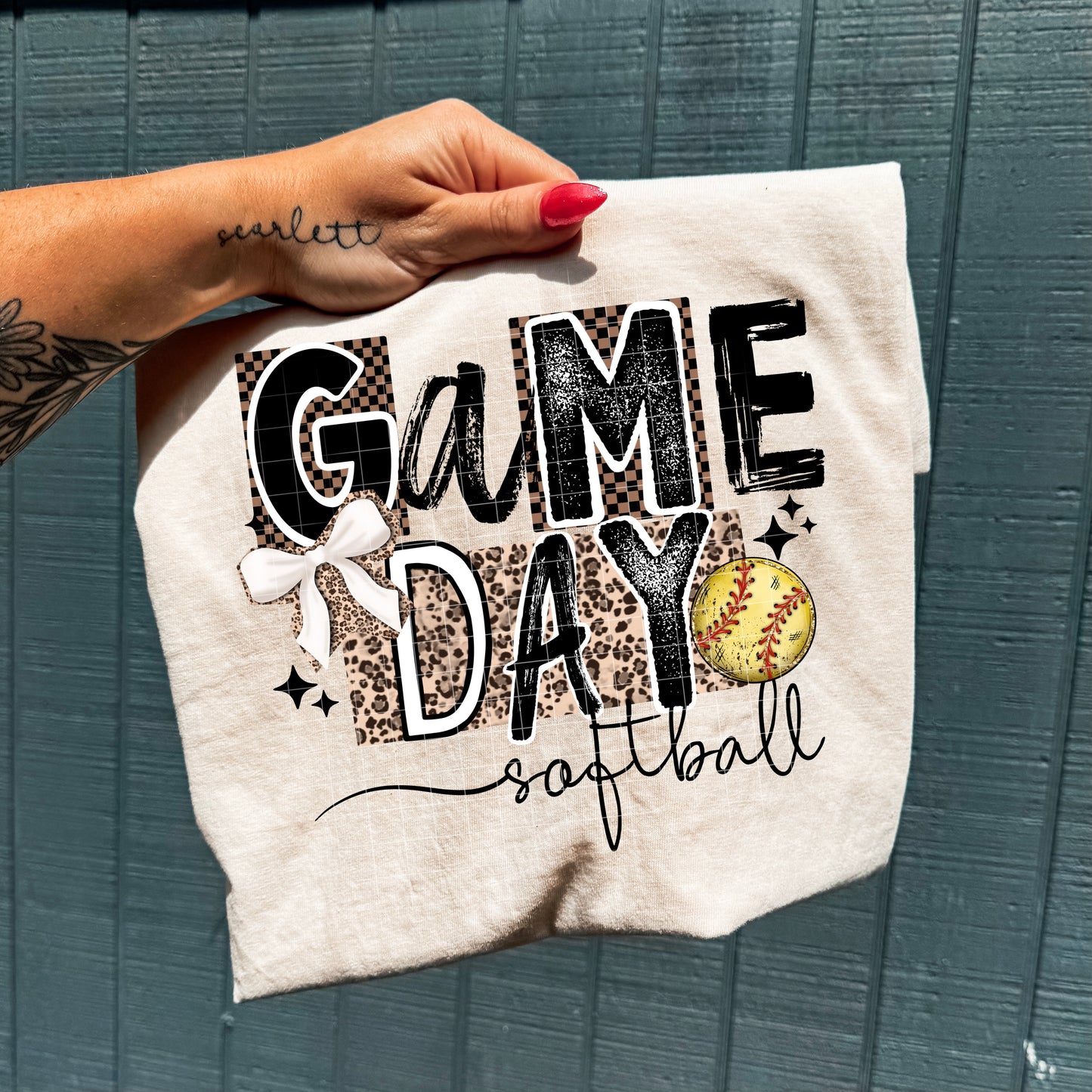 Game Day Leopard Softball-Ready to Press Transfer