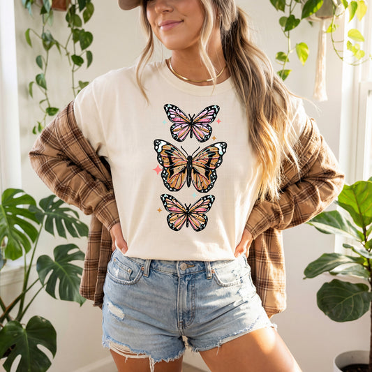 Triple Butterflies-Ready to Press Transfer