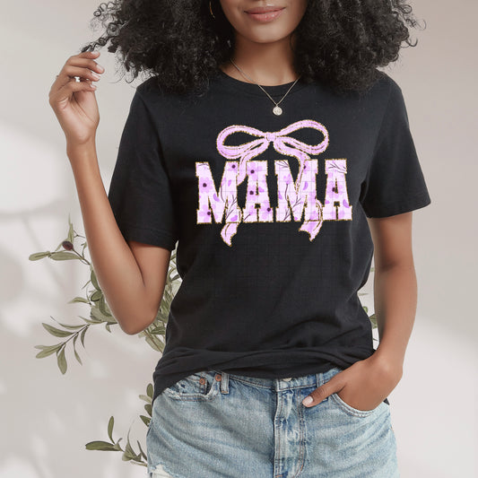 Purple Floral Mama-Ready to Press Transfer