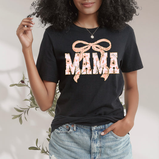 Peach Floral Mama-Ready to Press Transfer