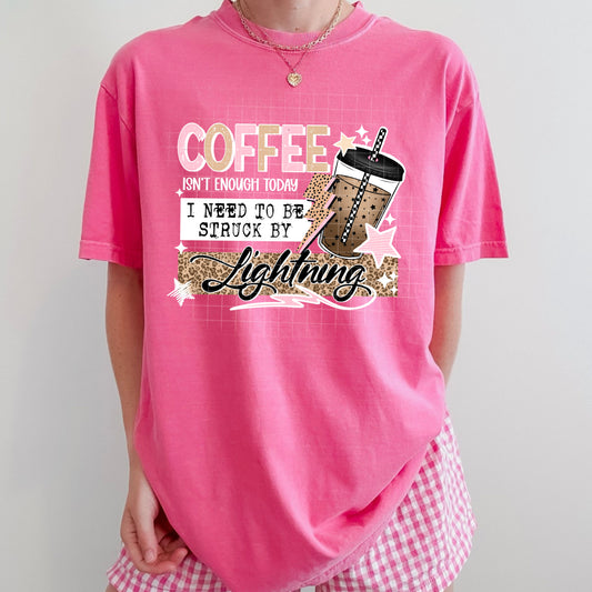 Coffee Lightning White-Ready to Press Transfer