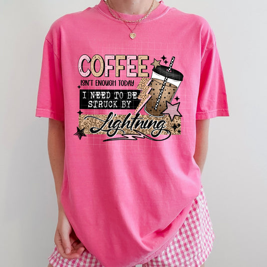 Coffee Lightning Black-Ready to Press Transfer