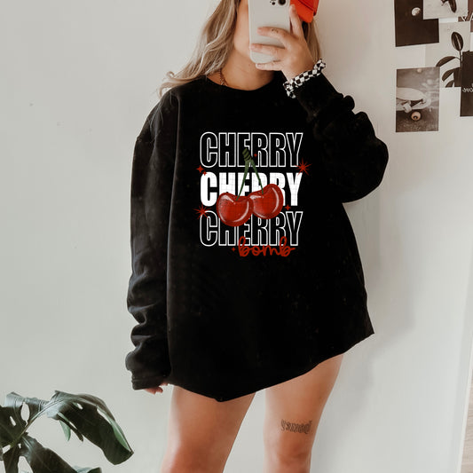 Cherry Bomb White-Ready to Press Transfer