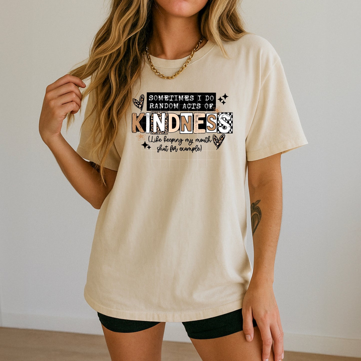 Random Acts of Kindness Black-Ready to Press Transfer