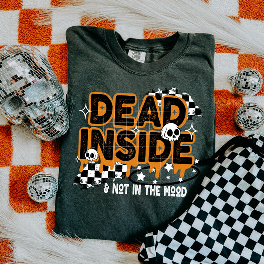 Dead inside White Accents-Ready to Press Transfer