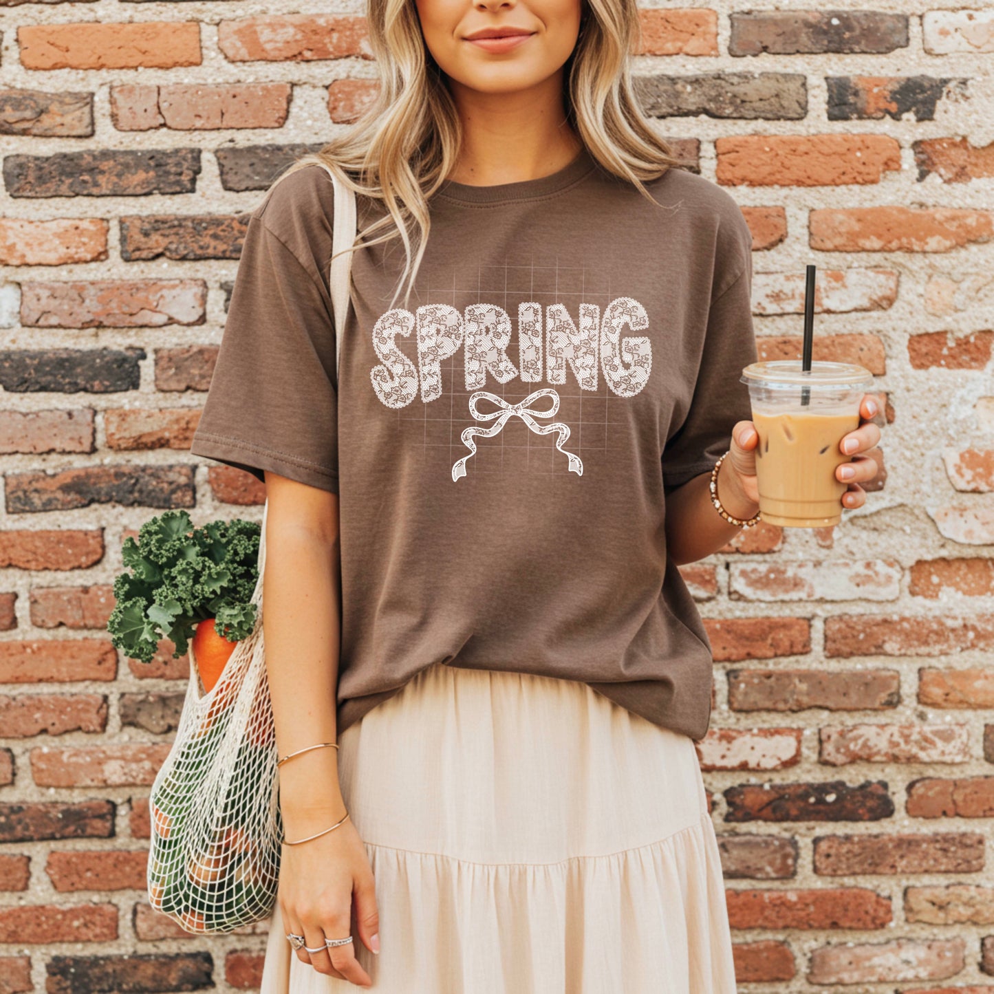 Spring White Lace-Ready to Press Transfer