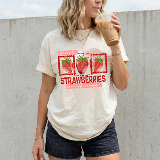 Fresh Strawberries-Ready to Press Transfer