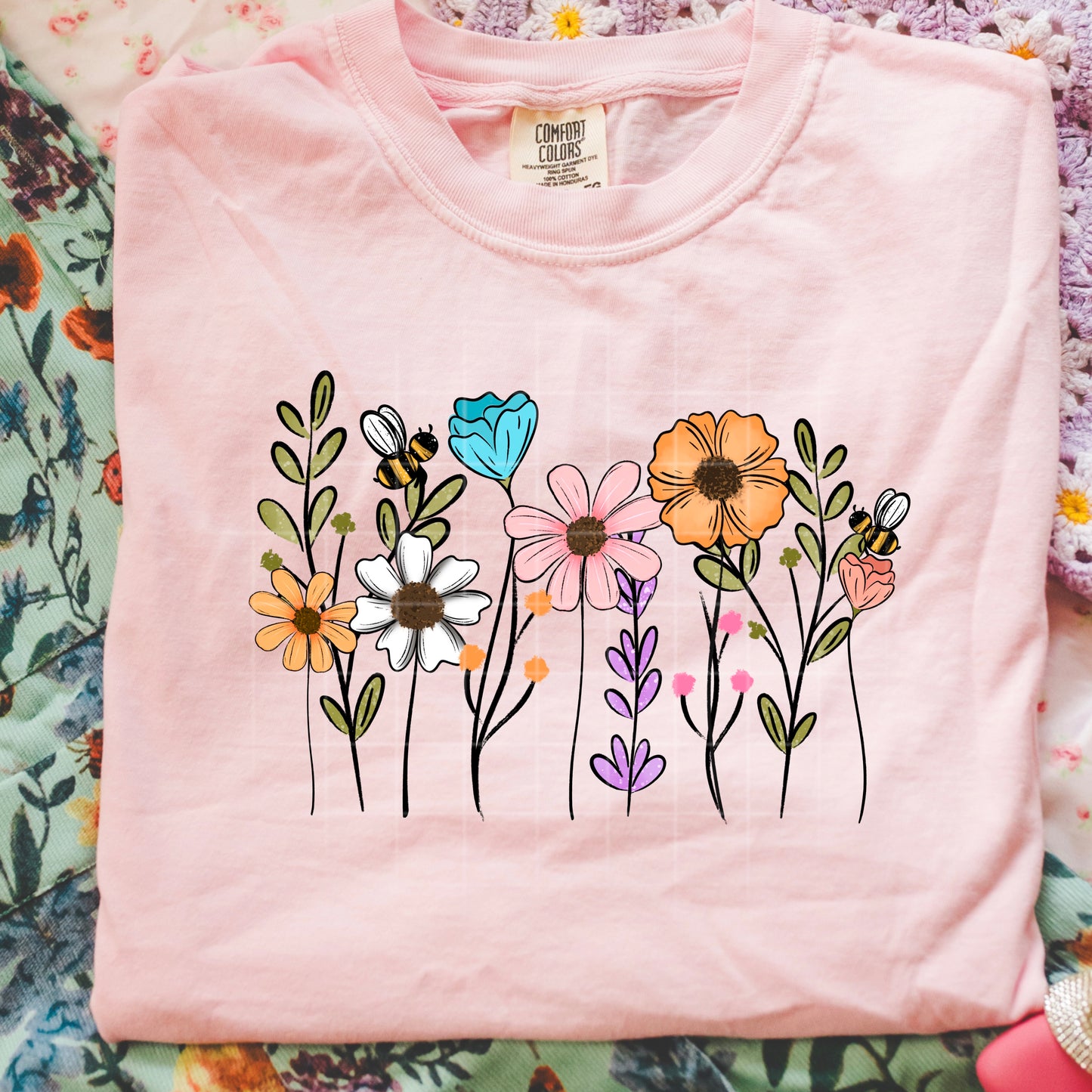 Wildflowers-Ready to Press Transfer