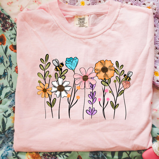 Wildflowers-Ready to Press Transfer