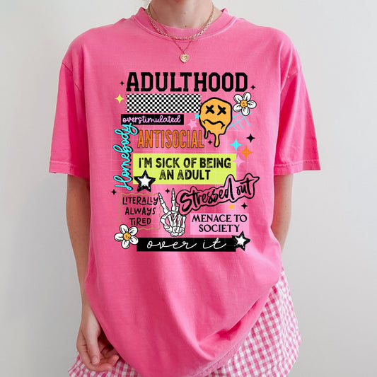 Adulthood Black Accents-Ready to Press Transfer