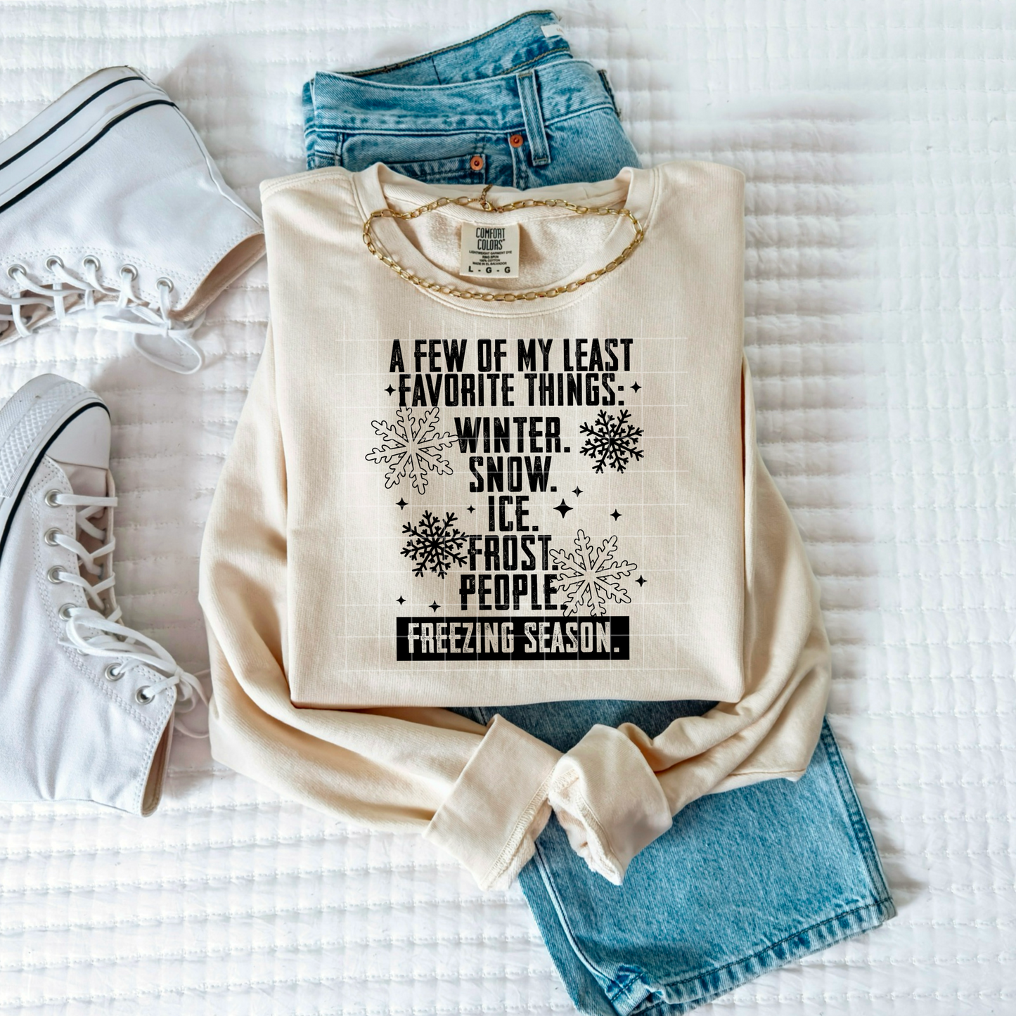 Least Fav Things Winter Black-Ready to Press Transfer