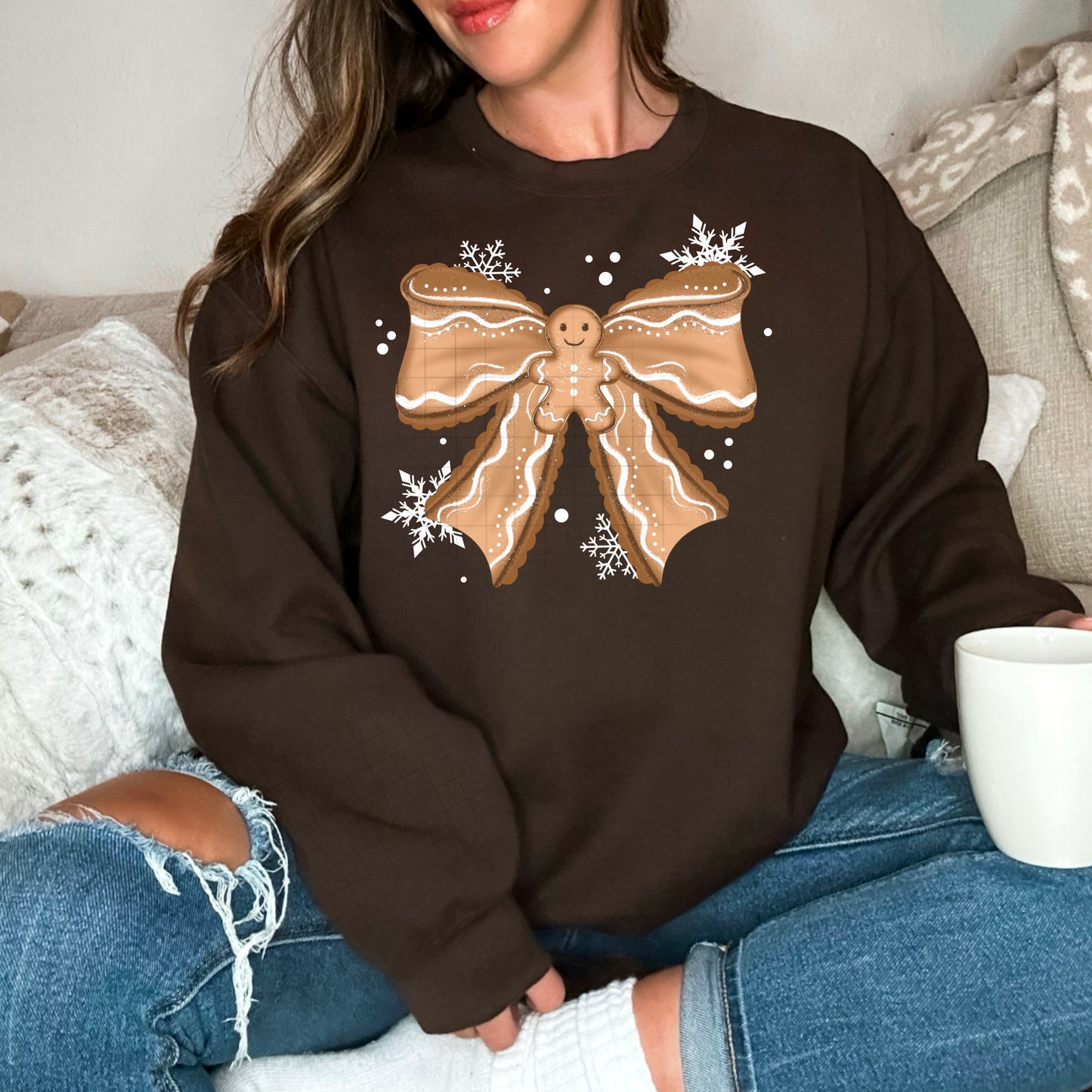 Gingerbread Bow-Ready to Press Transfer